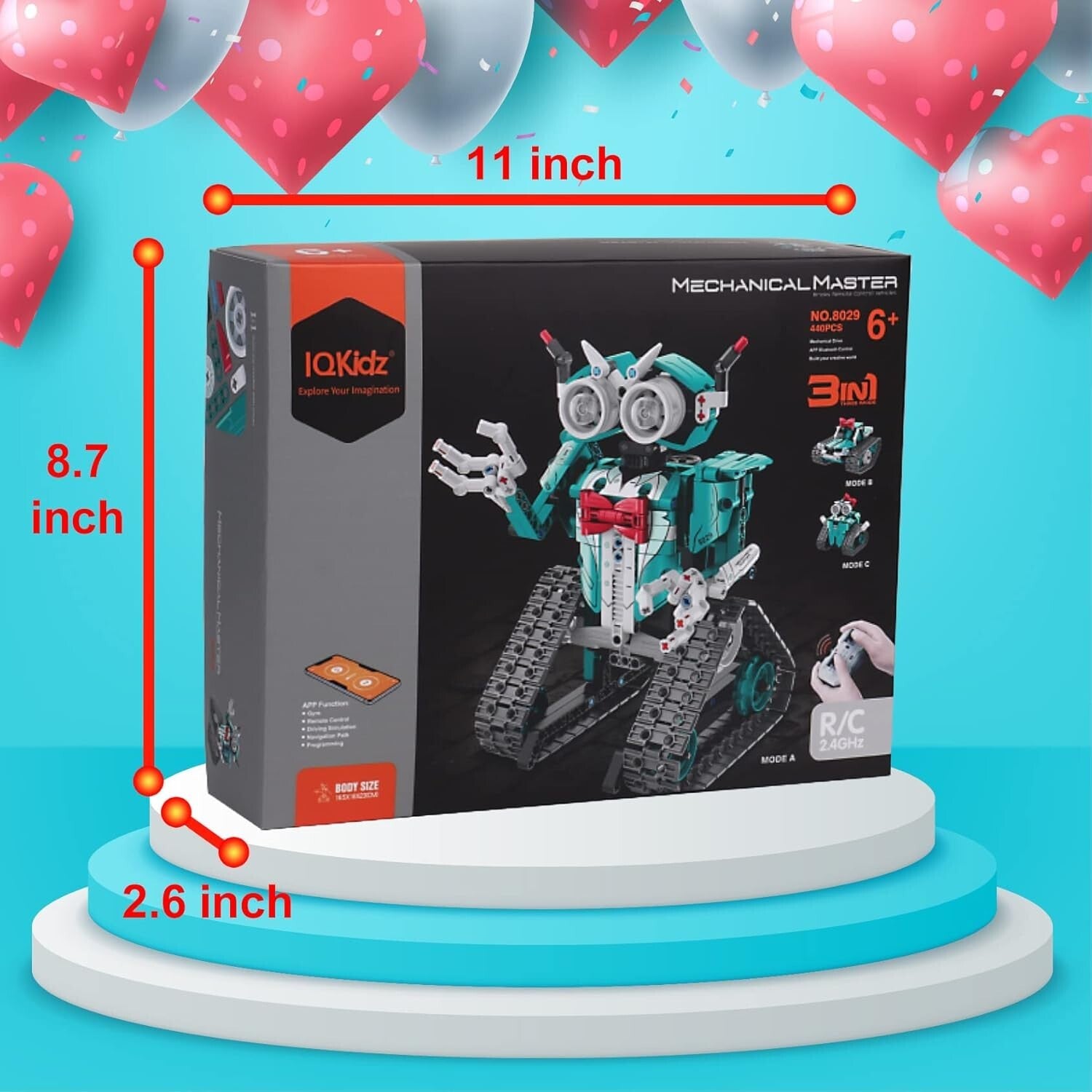 Educational 3-in-1 RC Robot Building Set for Kids - Perfect Gift for Ages 8-14