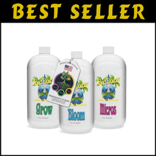 Load image into Gallery viewer, Organic Hydroponic Fertilizers - Balanced Growth for Roots &amp; Blooms (3 Pack)