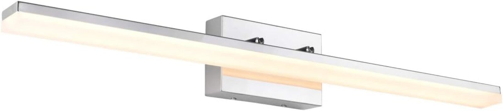 Sleek 36in Chromed LED Vanity Light for Stylish Bathroom - Adjustable & Dimmable