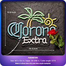 Load image into Gallery viewer, Modern LED Neon Palm Tree Beer Sign - Adjustable Brightness for Bars and Gifts
