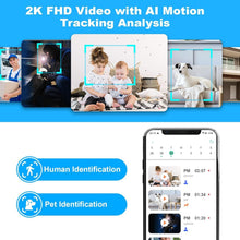 Load image into Gallery viewer, Enhanced 2K Indoor Security Camera - Smart Alerts and 24/7 Monitoring - 2 Pack