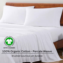 Load image into Gallery viewer, OEKO-TEX Certified 4-Piece Organic Cotton Full Sheet Set with Deep Pocket Design