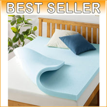 Load image into Gallery viewer, Luxury Twin XL 3-Inch Gel-Infused Memory Foam Mattress Topper for Sleep Upgrade