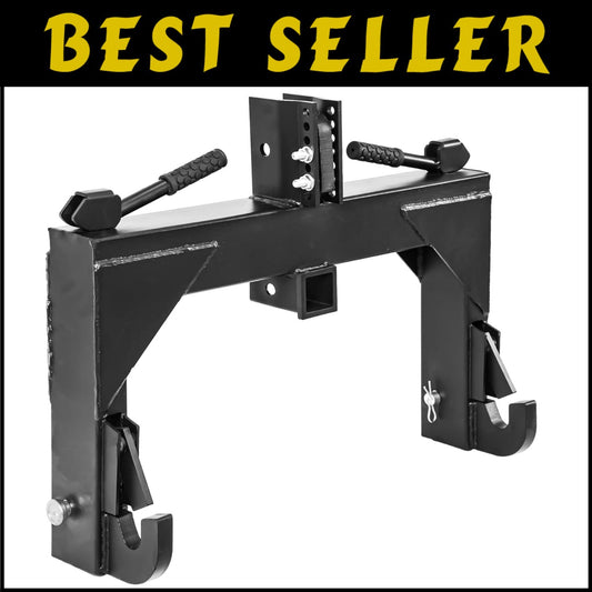 Category 1 Tractor 3-Pt Attachment with 2" Receiver and 5-Level Adjustability