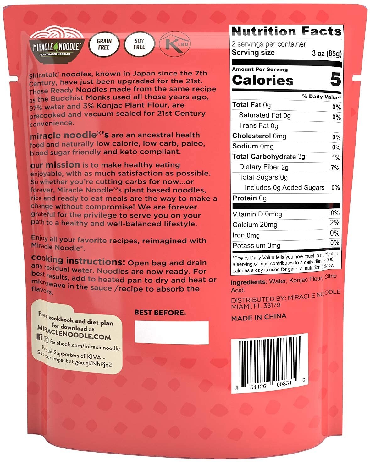 Keto-Friendly Variety Pack: Angel Hair, Fettuccine, & Shirataki Rice - Low Carb