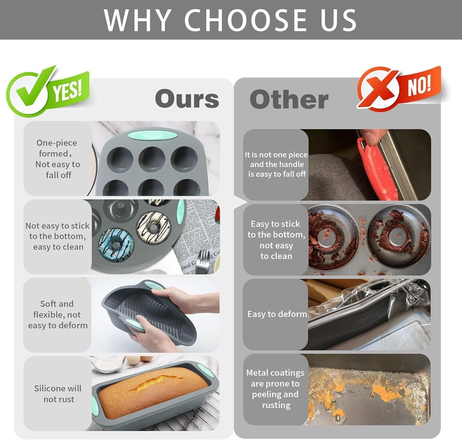 27-Piece Silicone Baking Set - Non-Stick Bakeware with Measuring Cups & Spoons