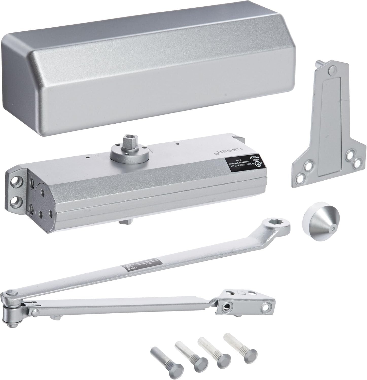 High-Traffic Approved Aluminum Door Closer - Multi-Mount & Adjustable Size 1-6