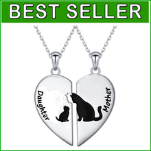 Load image into Gallery viewer, Sterling Silver Necklace for Mother and Daughter - Elegant Heart Jewelry Gift