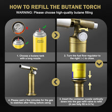 Load image into Gallery viewer, Copper Butane Torch for Cooking - Adjustable Flame and Refillable Design