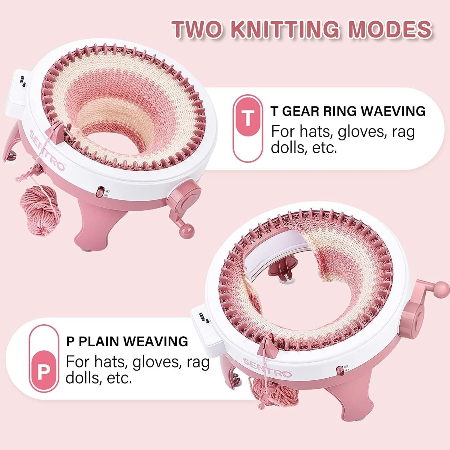 Compact 48 Needles Knitting Machine – The Ultimate Crochet Kit for Beginners