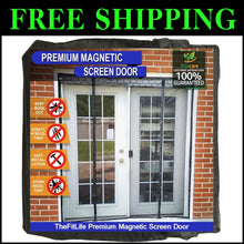 Load image into Gallery viewer, Durable Double Door Magnetic Screen Curtain - No Tools Required, Easy Setup