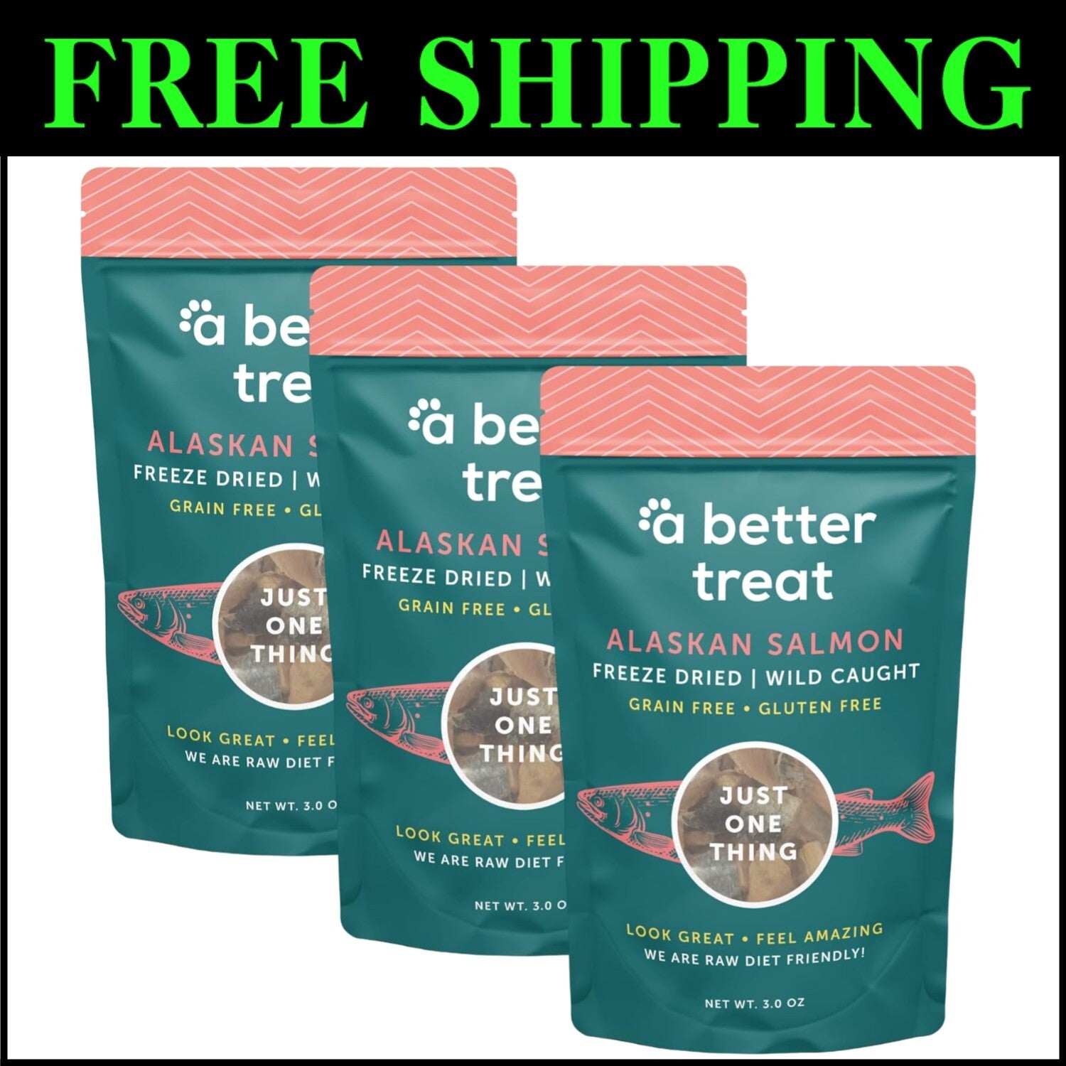 Sustainably Sourced Freeze Dried Salmon Treats - Healthy for Dogs of All Sizes