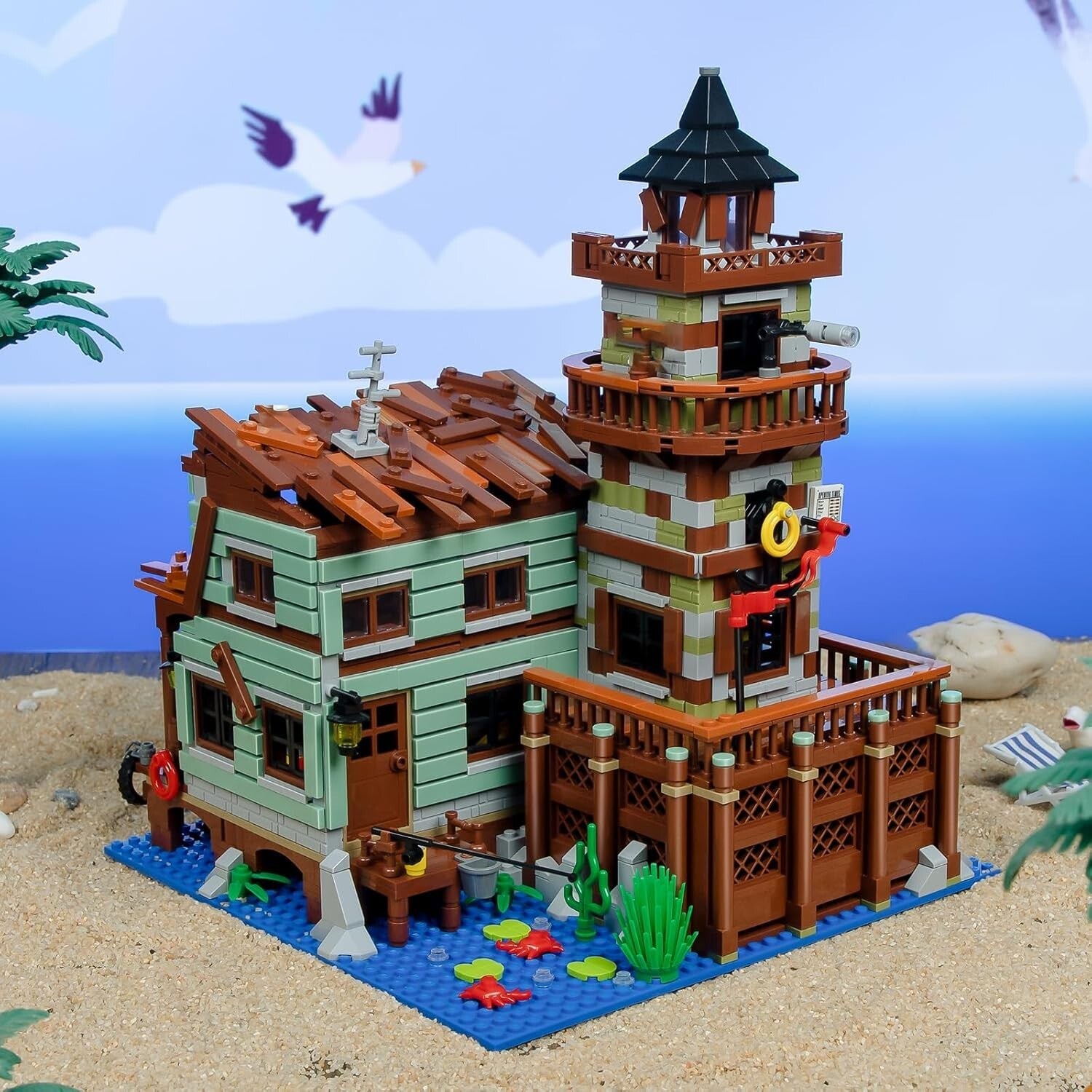 STEM Architecture Building Kit: Fishing Village Store House with 1881 Pieces