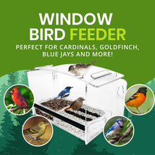 Load image into Gallery viewer, Eco-Friendly Clear Bird Feeder with Strong Suction Cups for Hummingbird Viewing