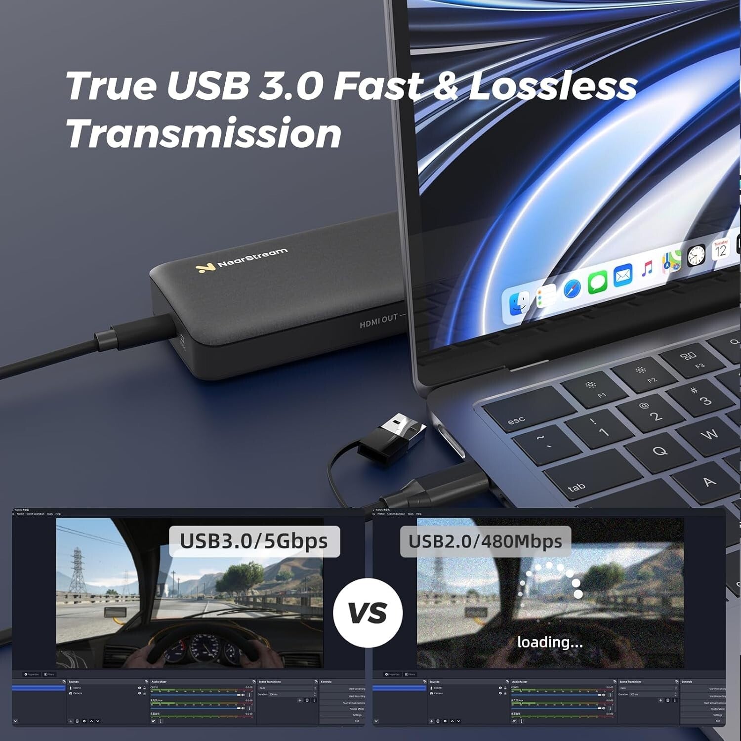 4K HDMI Capture Card with Audio Interface - Perfect for Streaming and Recording