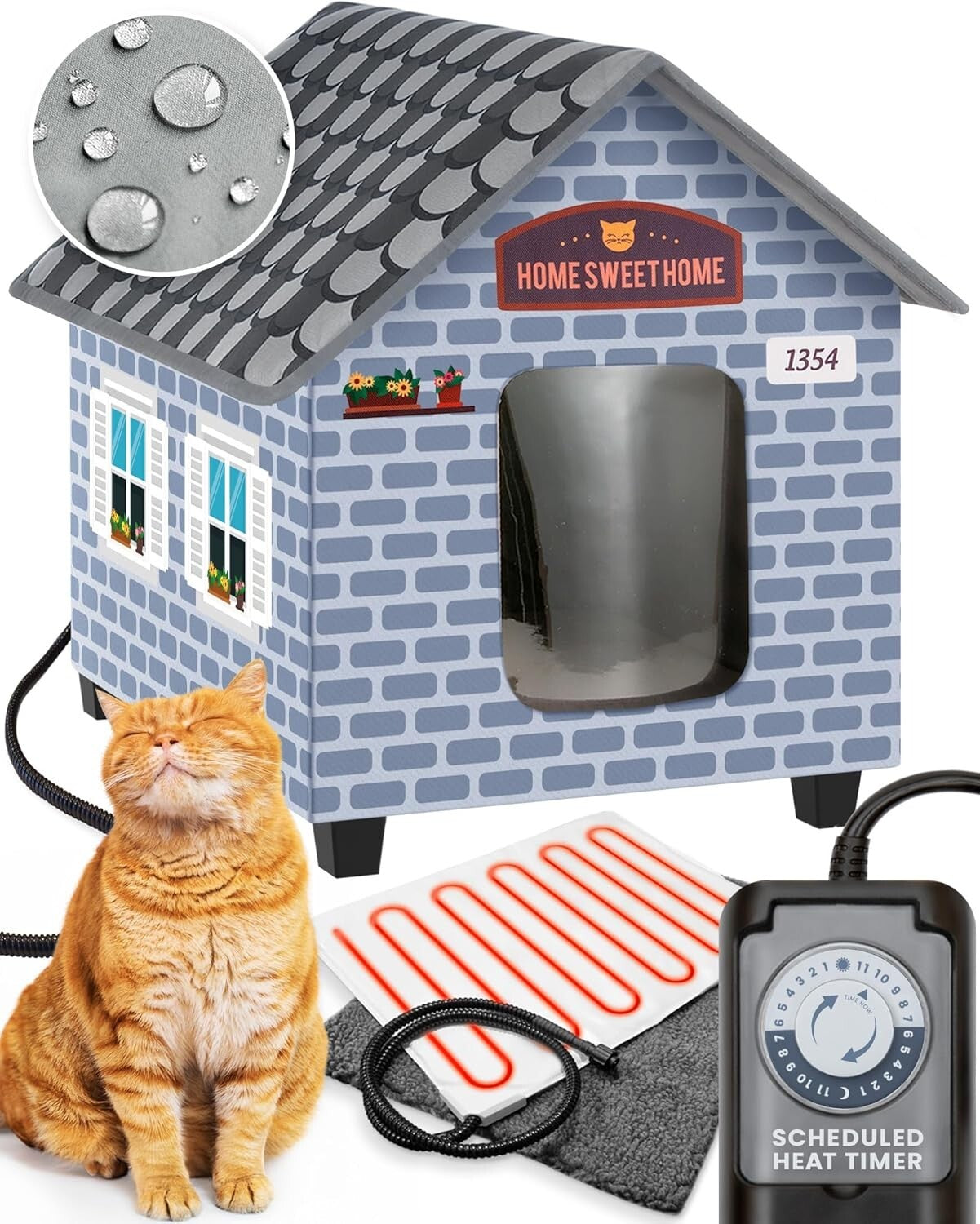 Weatherproof Heated Cat House - Perfect Winter Shelter for Your Outdoor Cats