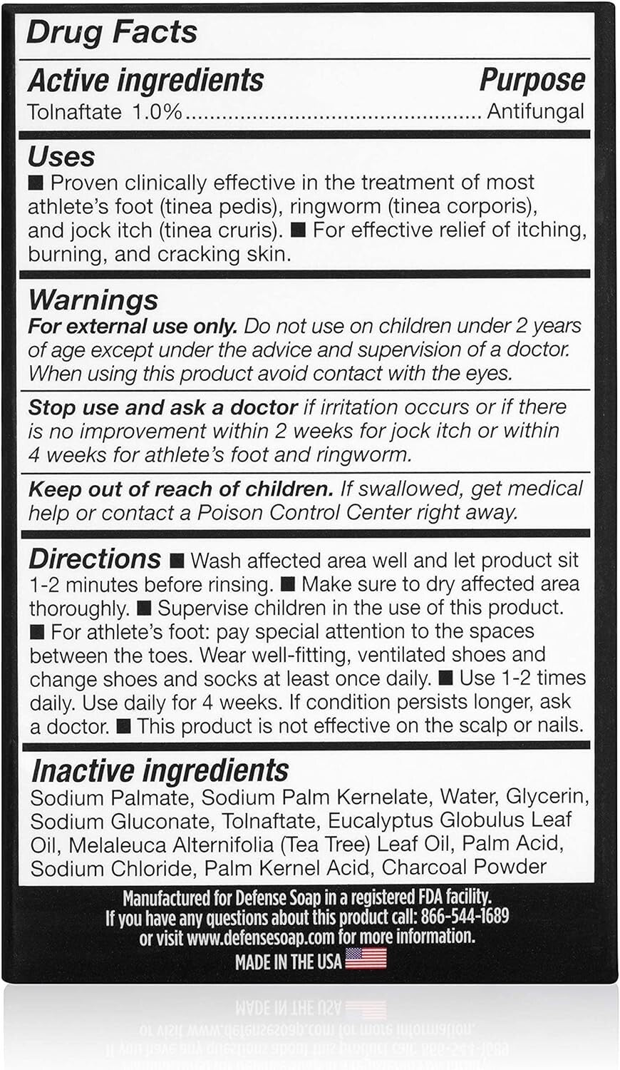 Medicated Antifungal Soap Pack of 5 - Tolnaftate Formula for Fungal Infections