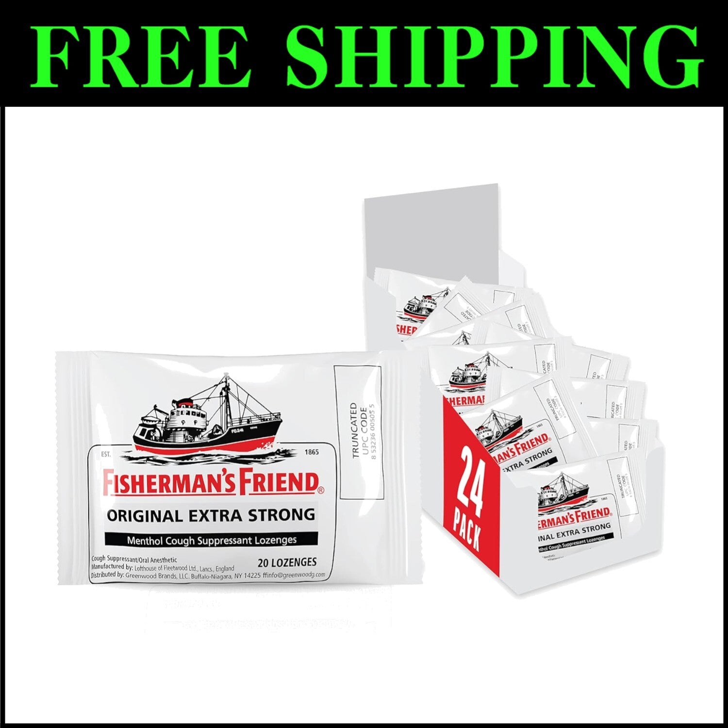 480 Strong Cough Drops with Menthol and Eucalyptus Flavor - Trusted Relief