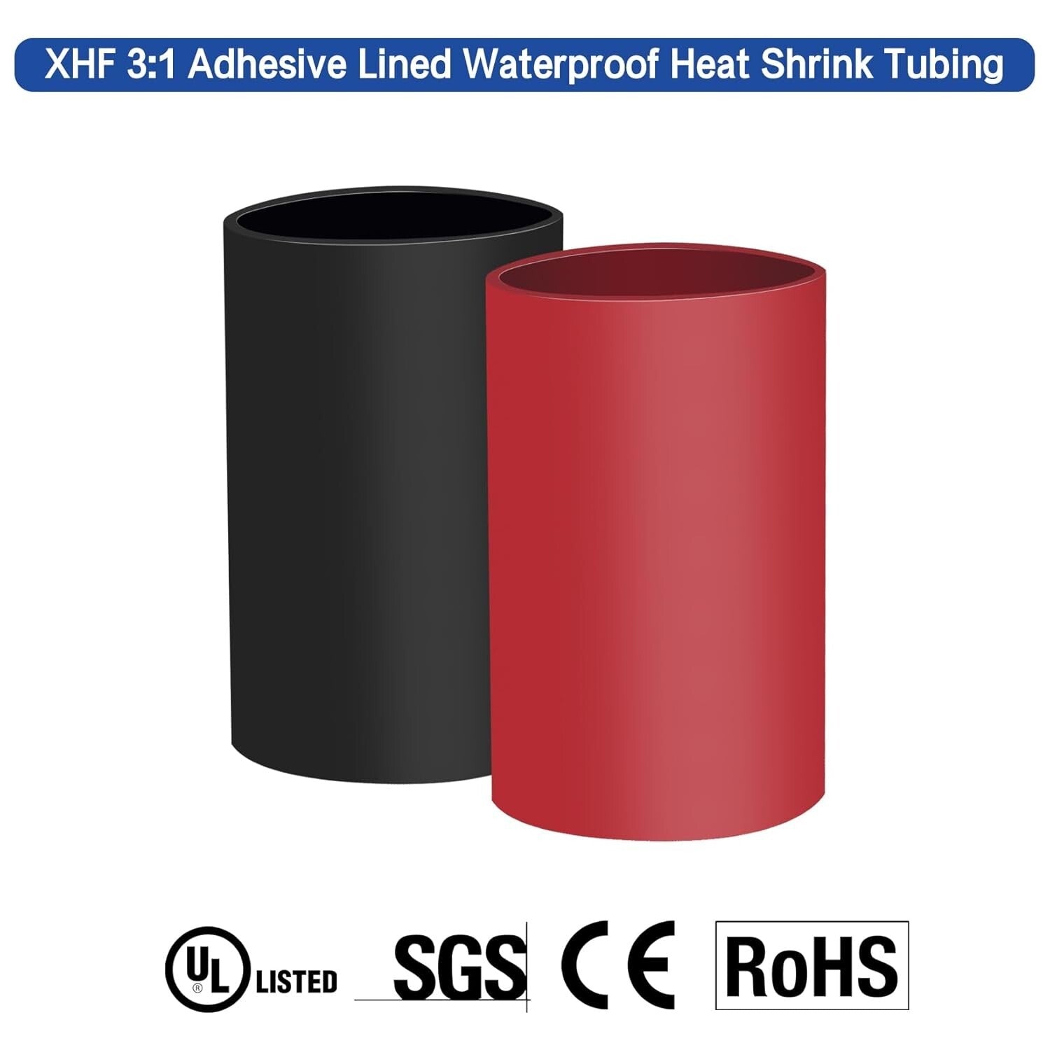 Reliable 100 Pack of 2 AWG Ring Terminals with Corrosion-Resistant Heat Shrink