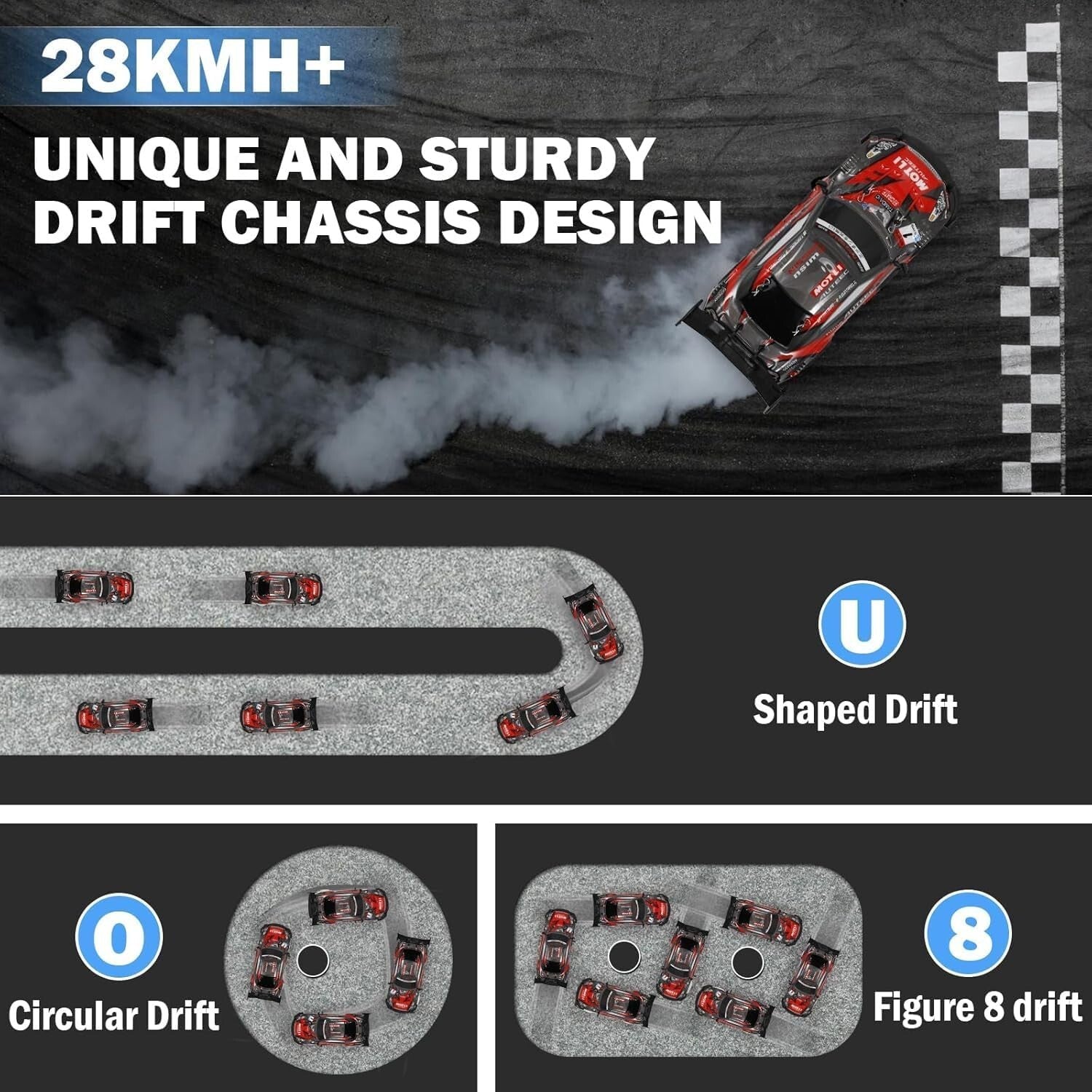 Exciting 4WD Remote Control Drift Car - 28KM/H with Multi-Functional Controller