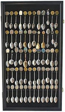 Load image into Gallery viewer, Luxurious 60-Spoon Display Case with Hinged Door &amp; Felt Background - Black