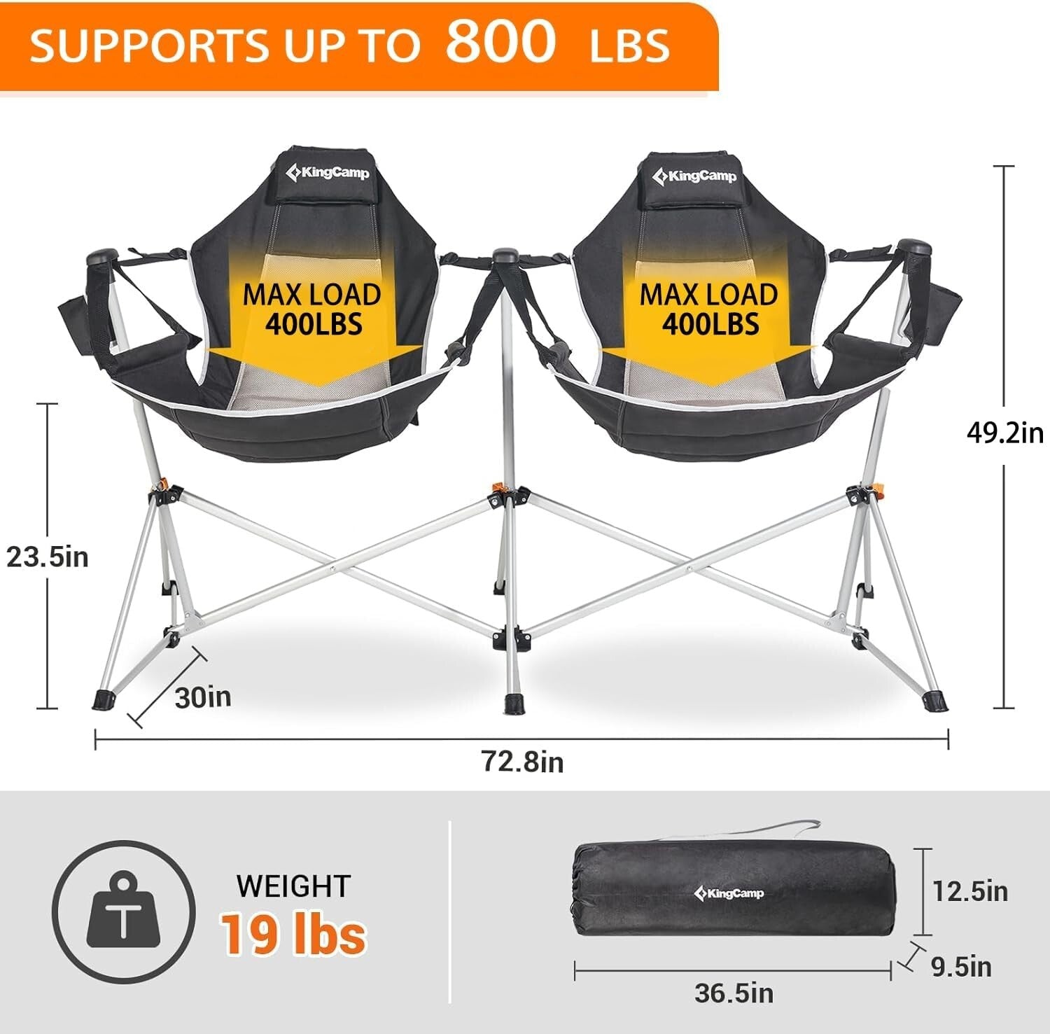 Ergonomic Foldable Hammock Chair with Cup Holder - Ultimate Outdoor Comfort