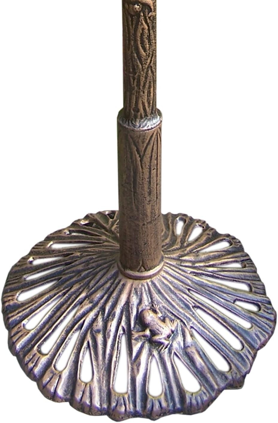 Unique 35-Inch Bronze Bird Bath with Frog Design - Perfect for Birdwatching