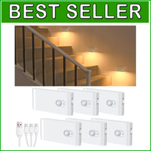 Load image into Gallery viewer, 6-Pack Cordless Motion Sensor Night Light - Rechargeable LED Indoor Lighting