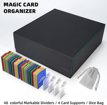 Load image into Gallery viewer, Elegant PU Leather Trading Card Case with 48 Dividers &amp; Dustproof Protection