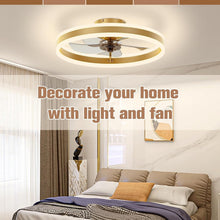 Load image into Gallery viewer, Modern 6-Speed Low Profile Ceiling Fan with LED Lights &amp; Dual Memory Function