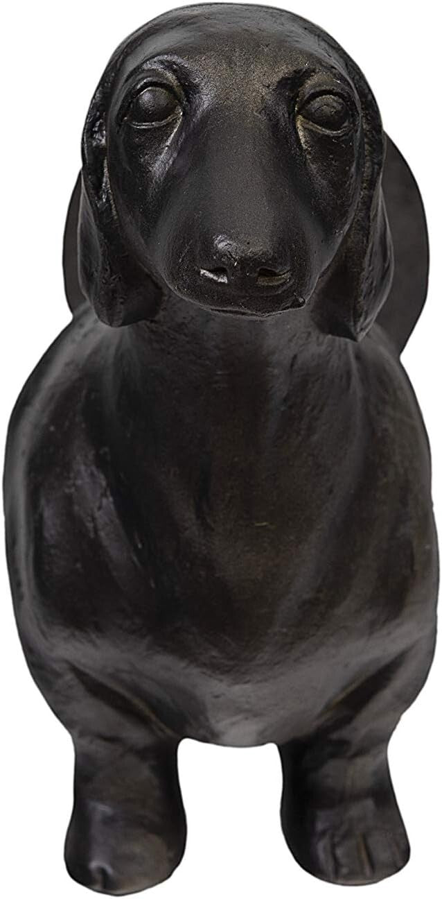 Antiqued Bronze Dachshund Paper Towel Holder - Whimsical Kitchen Decor