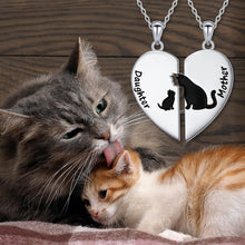 Load image into Gallery viewer, Sterling Silver Necklace for Mother and Daughter - Elegant Heart Jewelry Gift