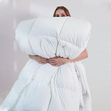 Load image into Gallery viewer, Oversized King Comforter - White All Season Duvet, Lightweight Down Alternative