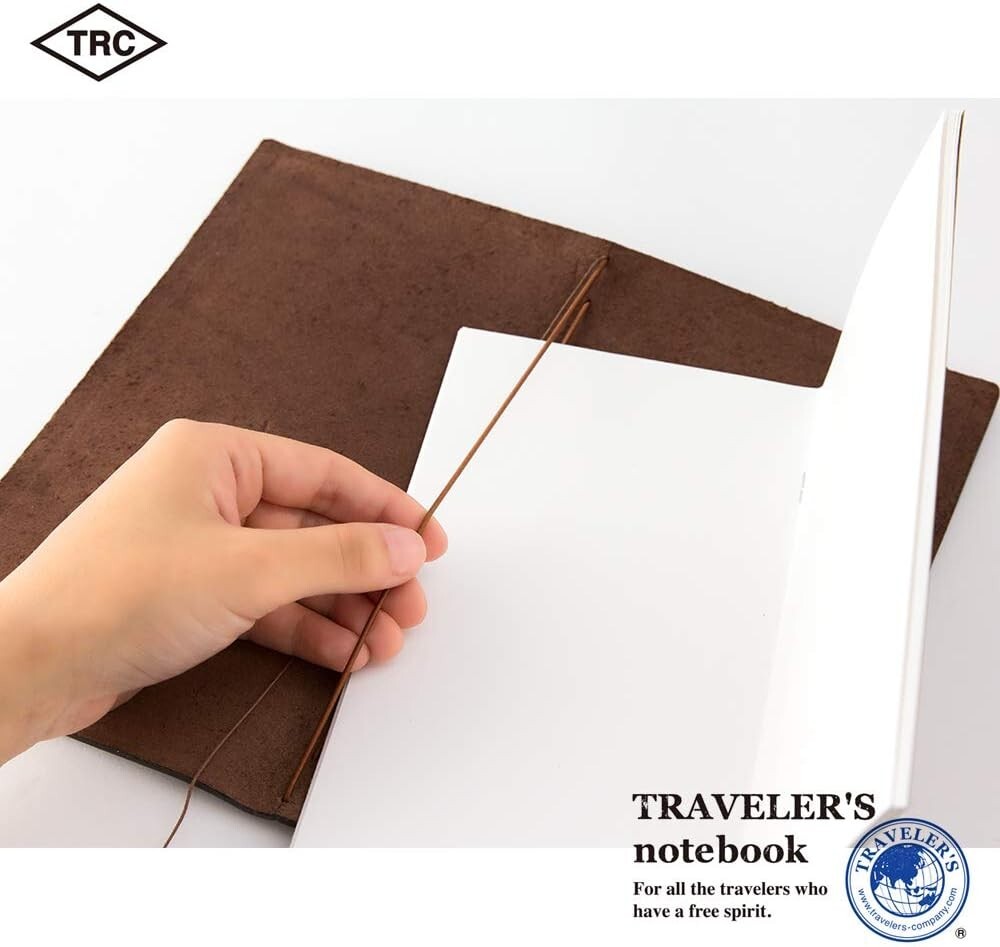 Classic Traveler's Notebook with Customizable Leather Cover - Ideal for Writers