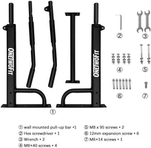 Load image into Gallery viewer, Multi-Grip Wall Mounted Pull Up Bar - Perfect for Indoor and Outdoor Workouts