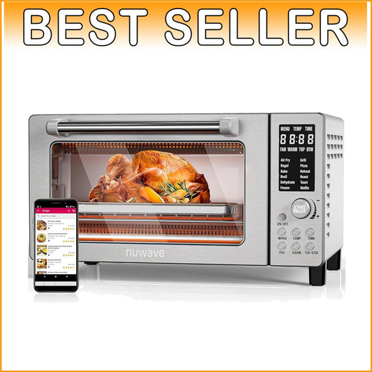 Efficient Bravo Air Fryer Toaster Oven - 3x Faster with Flexible Cooking Control