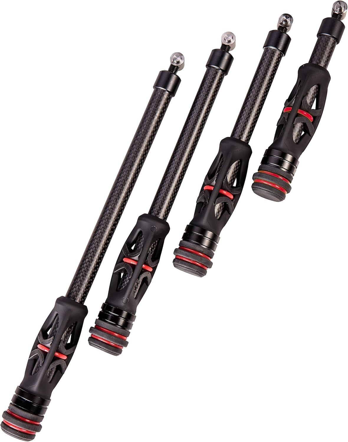 Durable 8-Inch Bow Stabilizer with Adjustable Weights & Personalization Rings