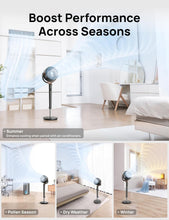 Load image into Gallery viewer, Quiet 42" Oscillating Standing Fan with DC Motor - 9 Speeds &amp; Remote Control