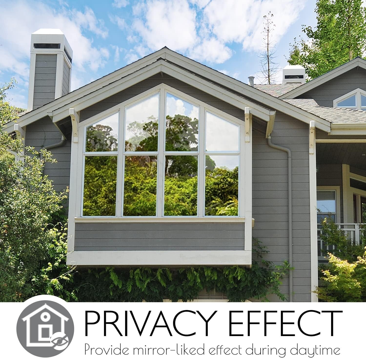 Black-Silver One Way Window Tint - UV Blocking & Easy Install, 35.4" x 16.4'