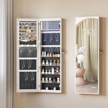 Load image into Gallery viewer, Polished Jewelry Armoire - 8 LED Lighted Full-Length Mirror Storage Solution