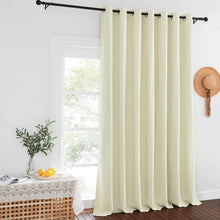 Load image into Gallery viewer, Soft Polyester Beige Blackout Curtains 100” W x 108” L - All-Season Room Divider