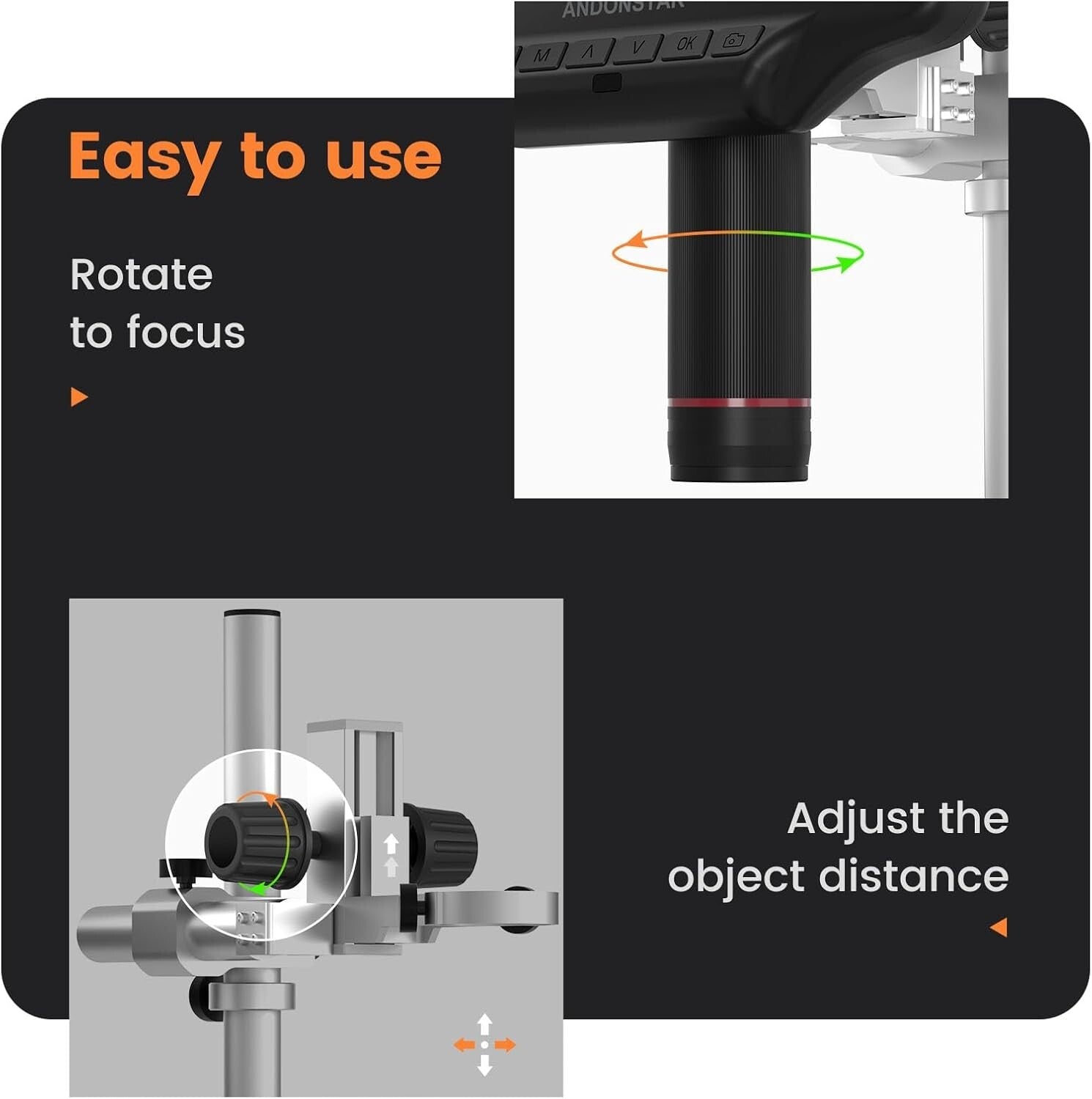 AD407 Pro 3D HDMI Digital Microscope with 7" LCD Screen for Precision Repairs