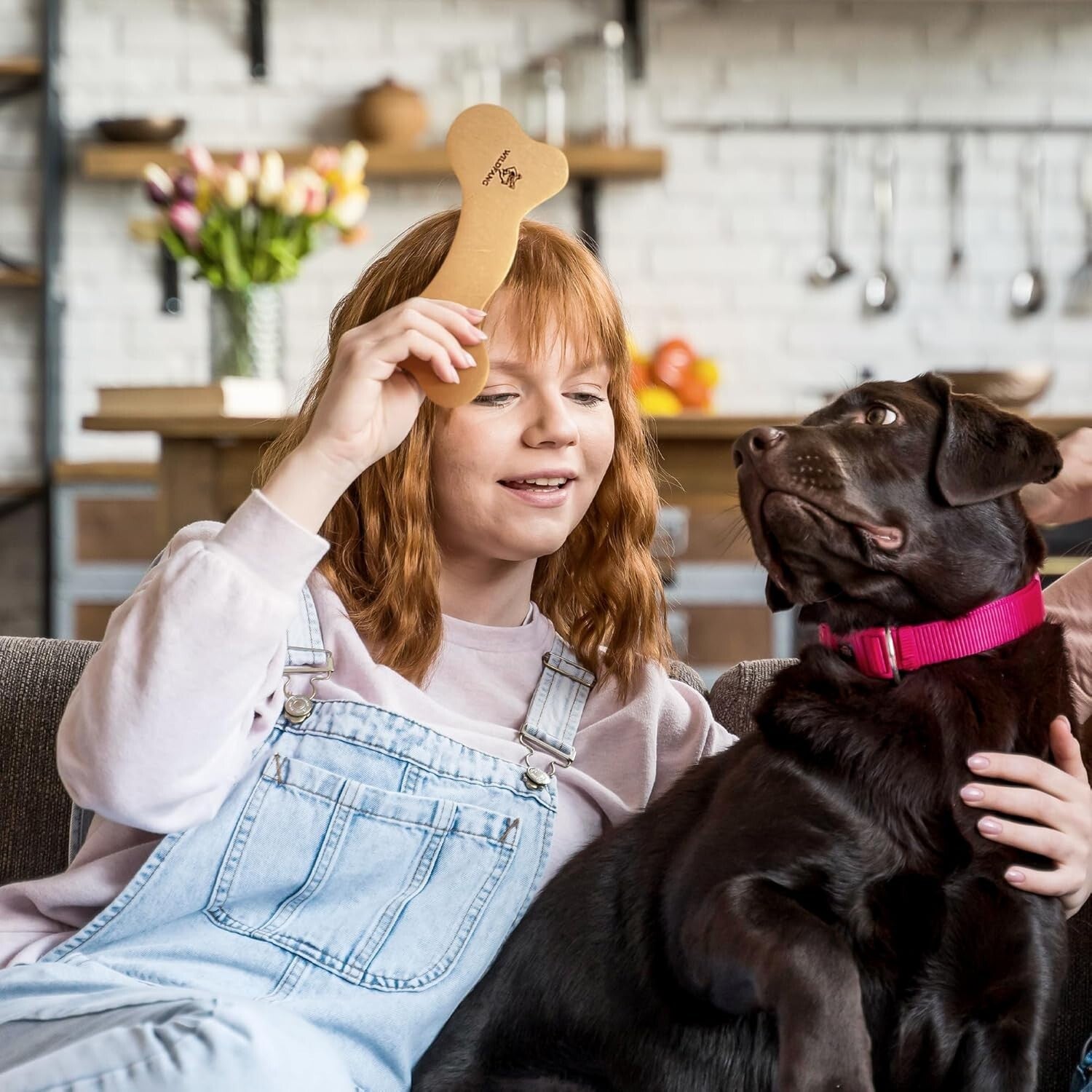 Durable Chew Sticks - Ethical Leather Dog Bones for Healthy Teeth - 3 Count