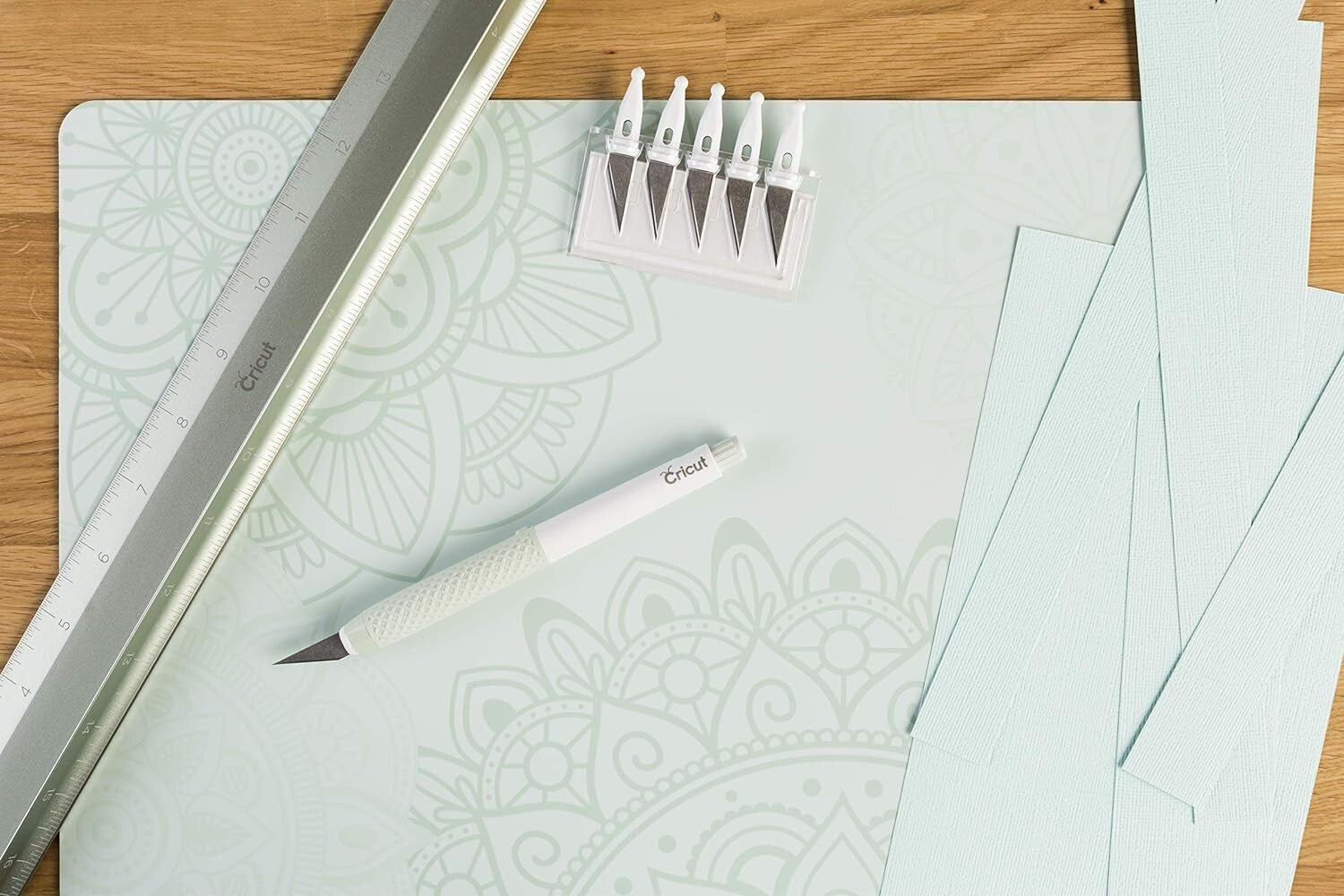 Mint Decorative Self-Healing Cutting Mat - Extra Thick 12" x 24" Craft Surface