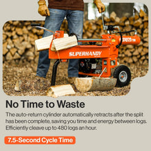 Load image into Gallery viewer, Portable 20 Ton Log Splitter with 7HP Engine for Effortless Firewood Splitting