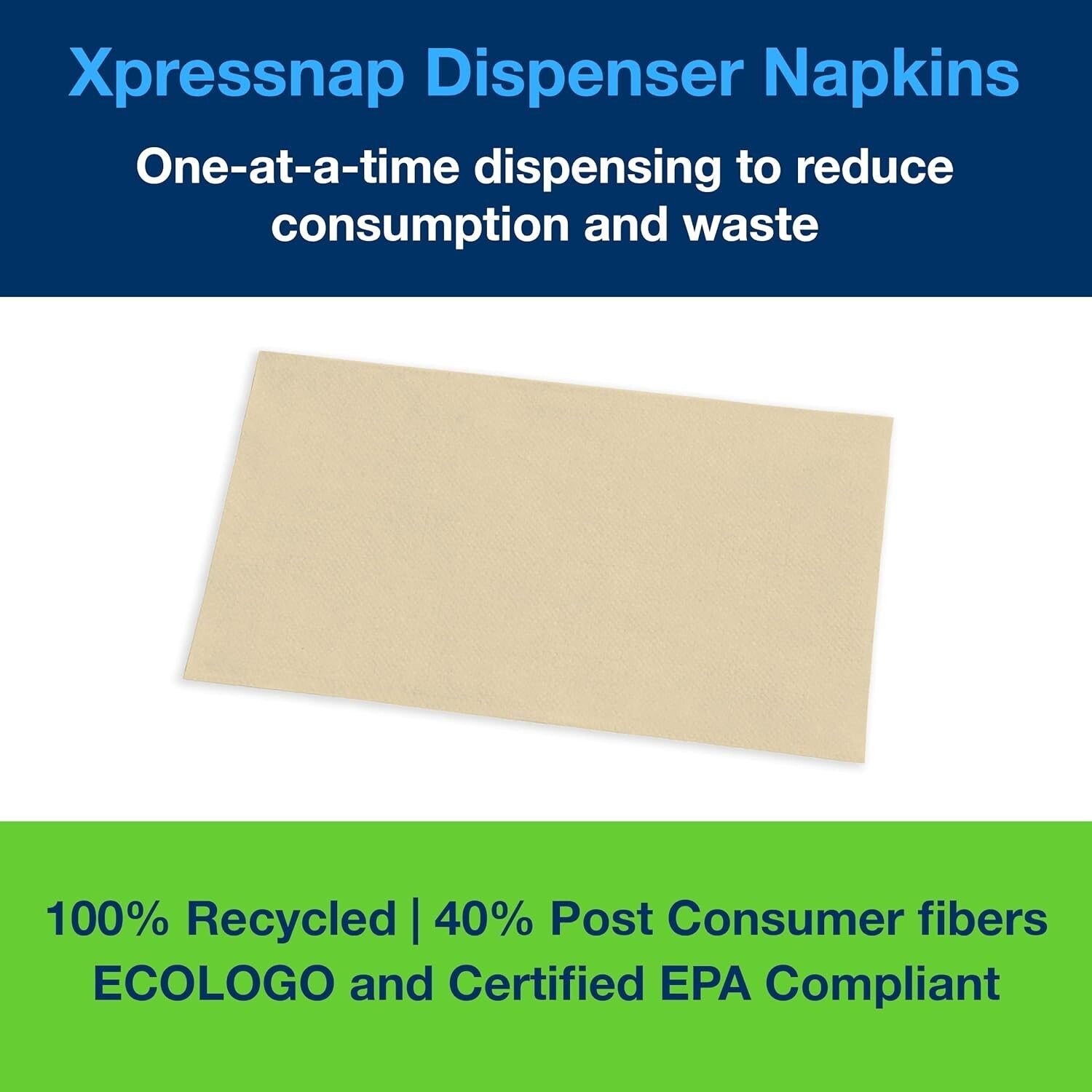 Universal 1-Ply Interfold Napkins Compatible with N4 Dispenser - 12 x 500 Pack