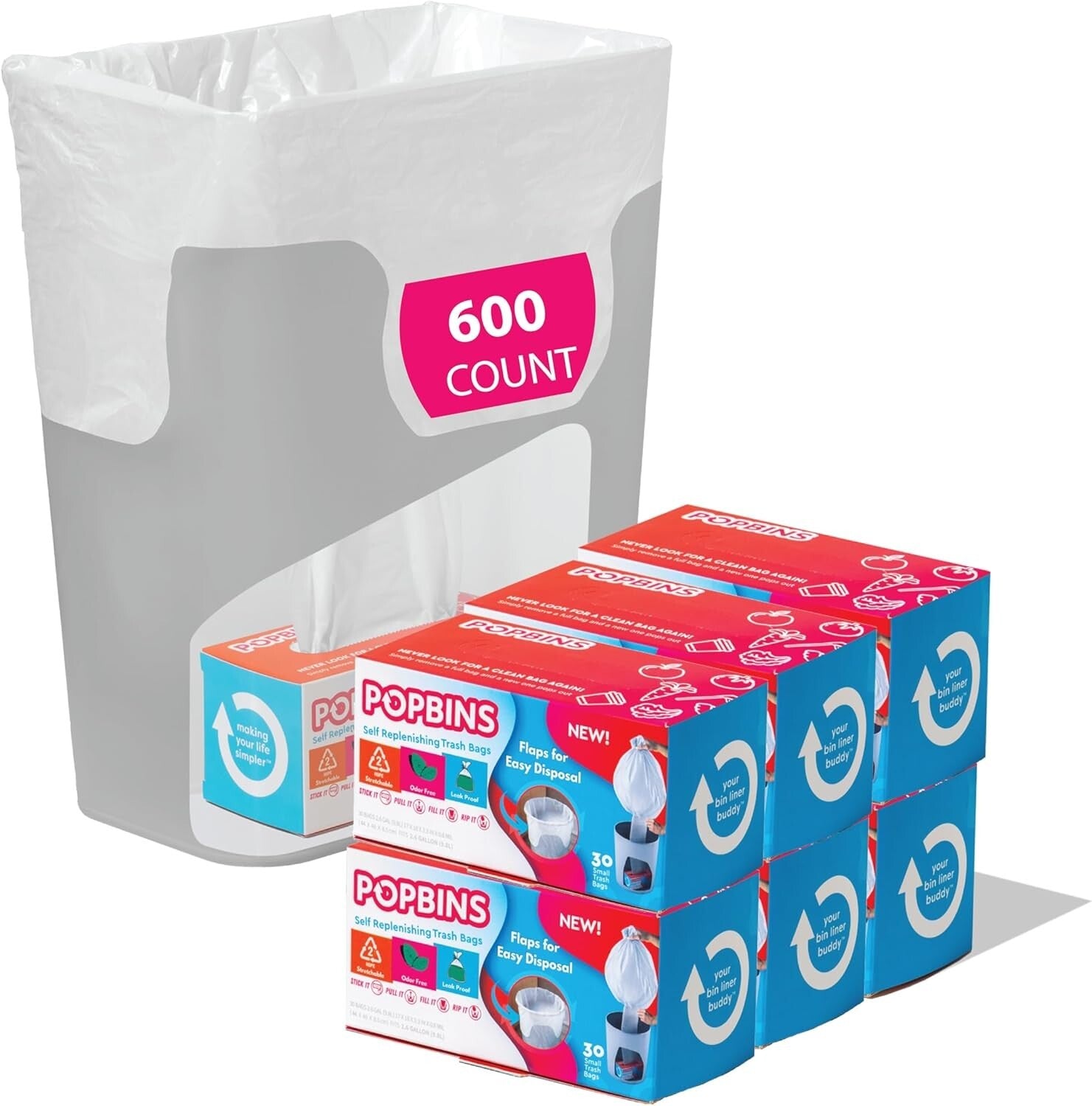 Multi-Purpose 1.2 Gallon Clear Trash Can Liners - Ideal for Bathroom & Office