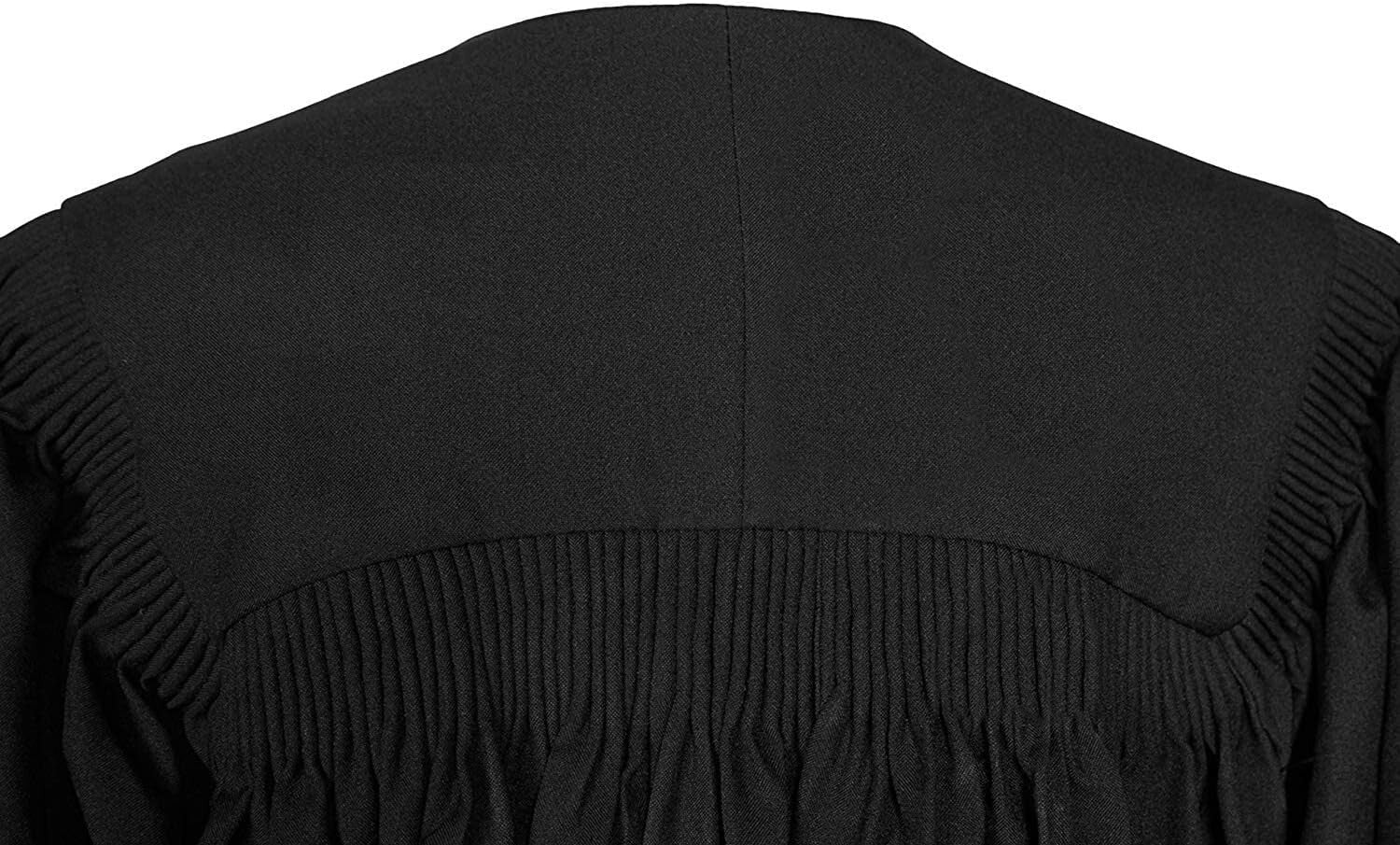 Customizable Women's Doctoral Gown with Velvet Bars - Elegant Graduation Attire