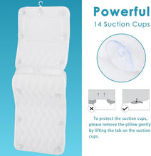 Load image into Gallery viewer, Machine Washable Luxury Bath Cushion &amp; Lumbar Pillow with 14 Strong Suction Cups