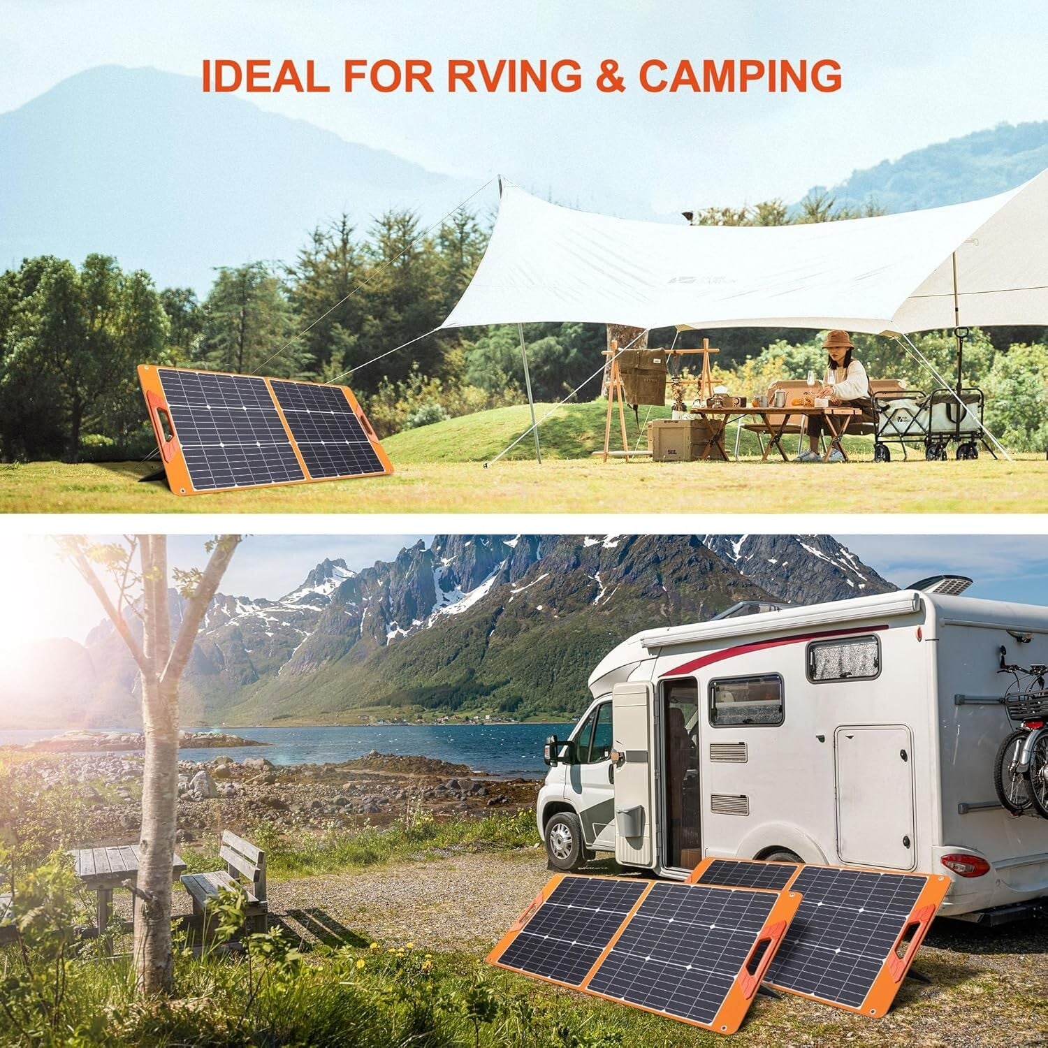 Flexible 100W Solar Power Panel for Eco-Friendly Adventures Anytime, Anywhere